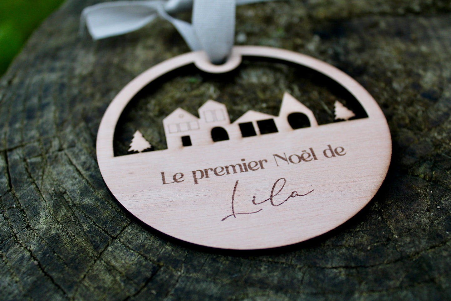 Boule "Mon premier Noël" - Paysage enchanté