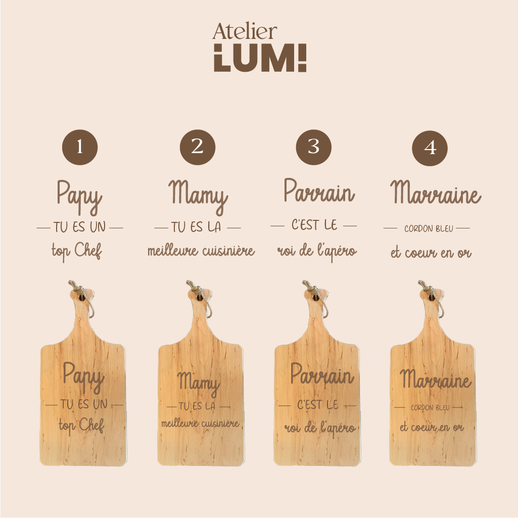 Planche en bois d'aulne personnalisée🍷🧀